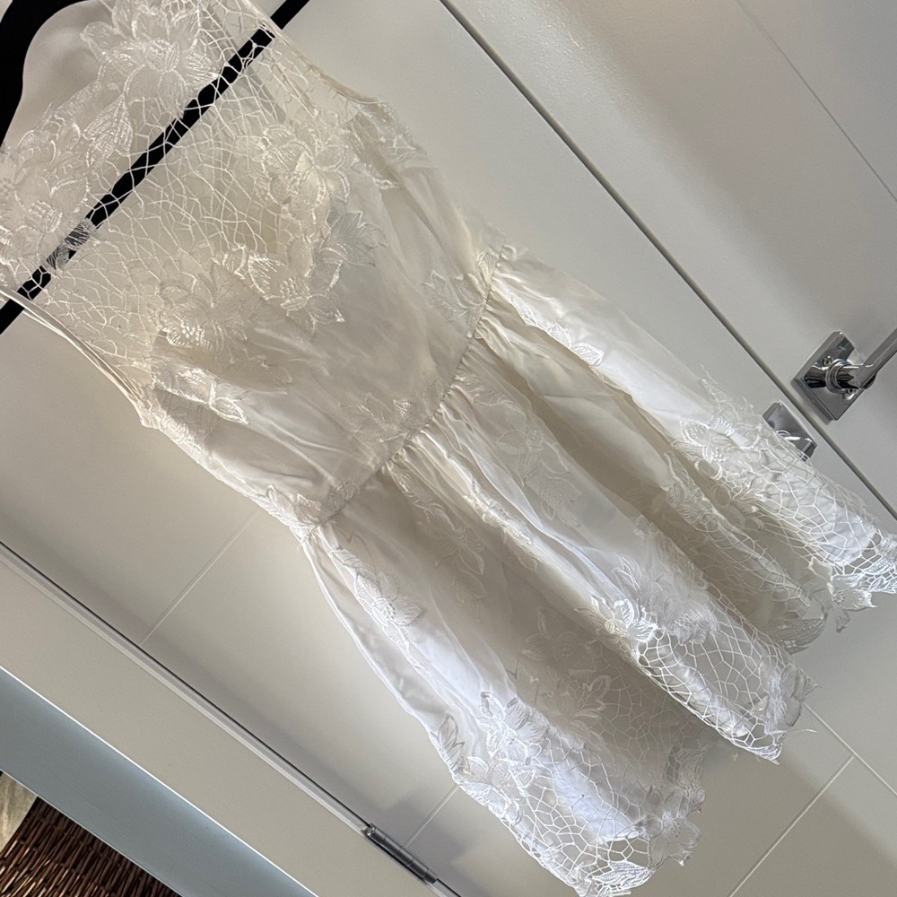 Bebe White Lace Dress